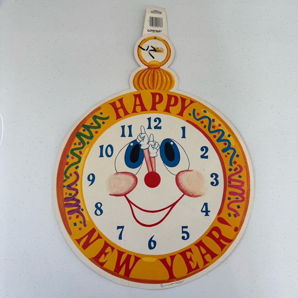 NEW Amscan HAPPY NEW YEAR Vintage Holiday Paper Decor
